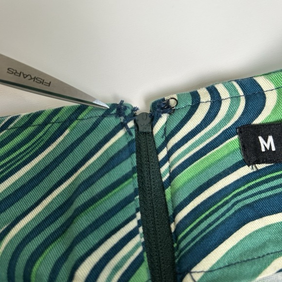 Motel Green Swirl 60s/70s Style Mini Skirt‎ Size S Retro Disco Boho Hippie Cute - Picture 4 of 7